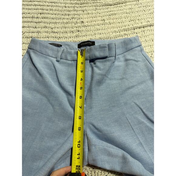 Talbots High Waist Straight Pant Stretch Career Trousers Womens 10 Petite Blue - Picture 3 of 11